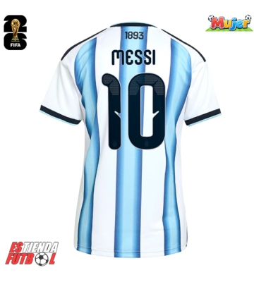 Argentina Lionel Messi #10 Primera Equipación Mujer Mundial 2026 Manga Corta